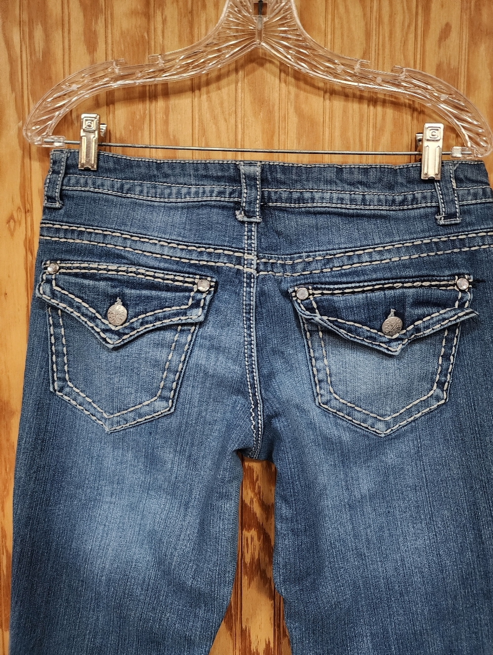 Paisley Sky Women's Medium Blue Flared Jeans - Picture 7 of 7